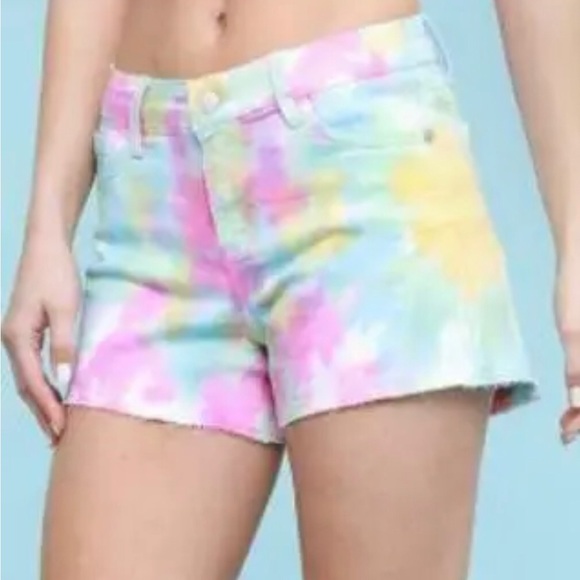 Judy Blue Pants - Judy Blue tie dye denim shorts size 1x NWT!